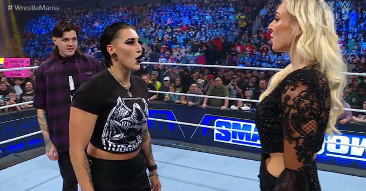 WWE's Charlotte Flair References Andrade in Rhea Ripley and Dominik Mysterio Face-Off on SmackDown