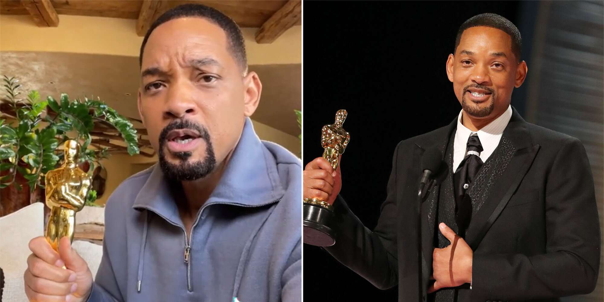 Will Smith alludes to infamous Oscars slap in TikTok video, wonders what his Oscar thinks of him