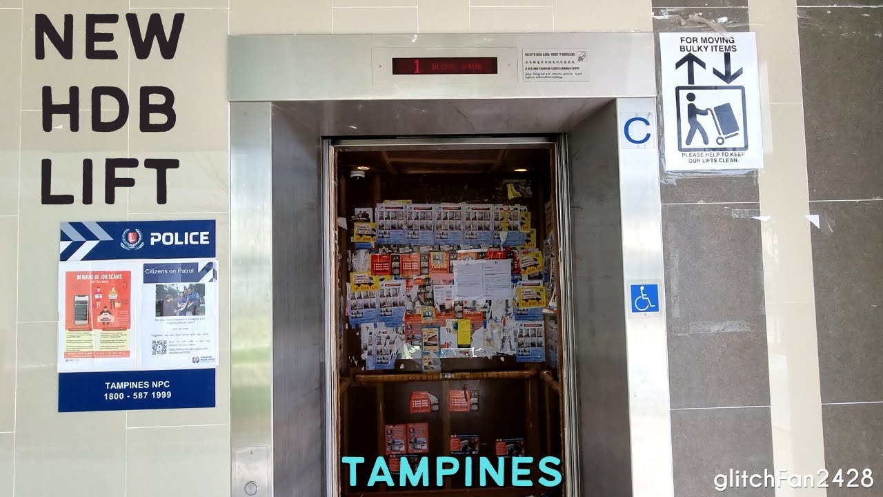 Newly built Singapore HDB Lift at Tampines St Block