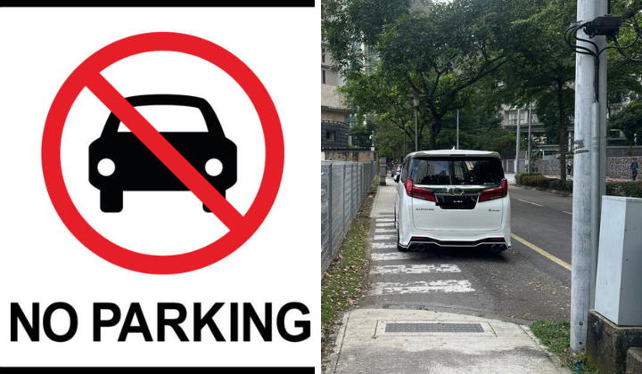 White Alphard Blocking Pedestrian Walkway Has Netizens Shaking Their Heads