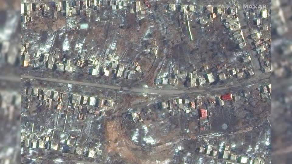 Satellite images show the destruction in bakhmut