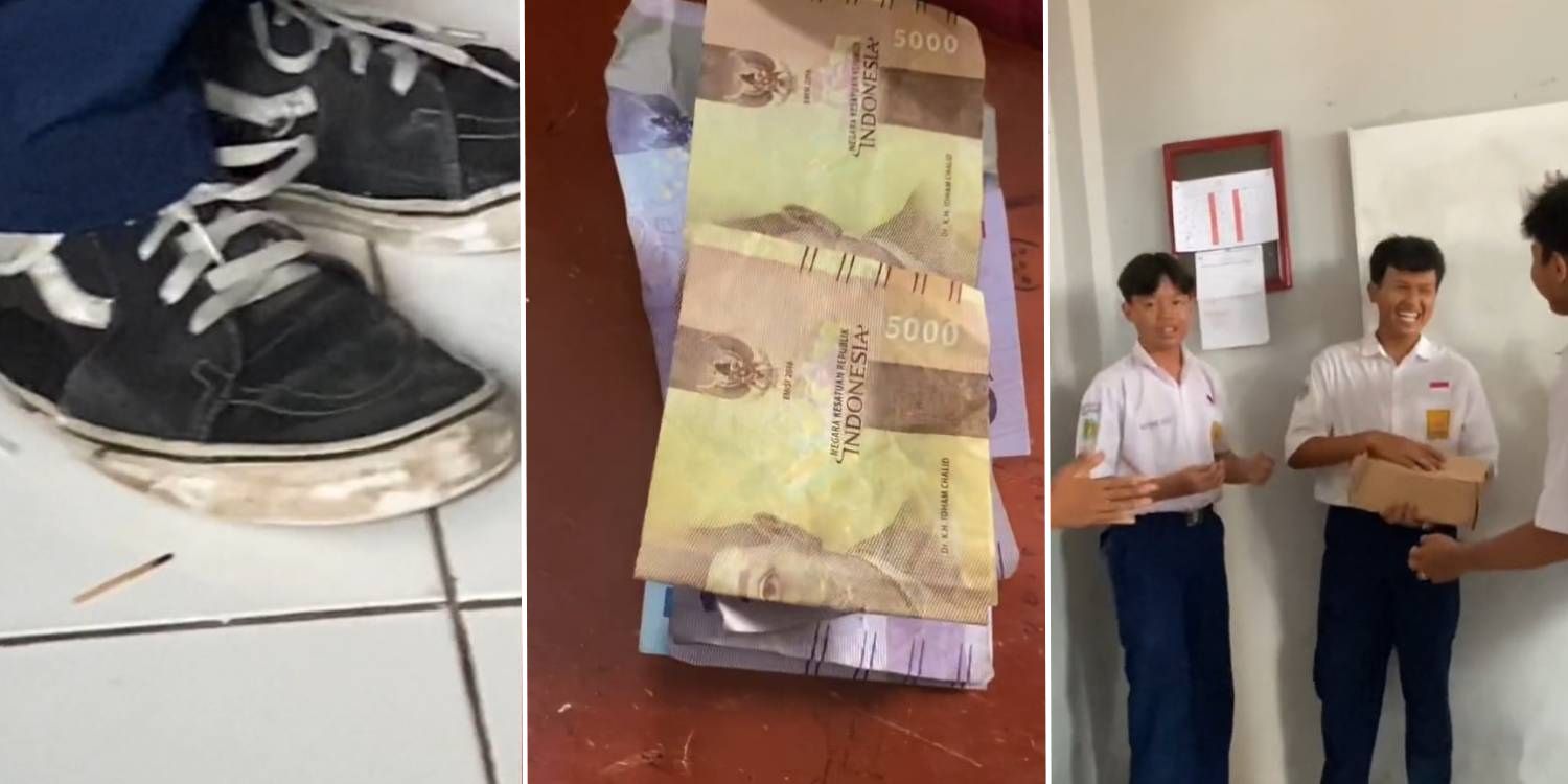 Indonesian students buy classmate new shoes to replace worn-out ones, wholesome moment goes viral