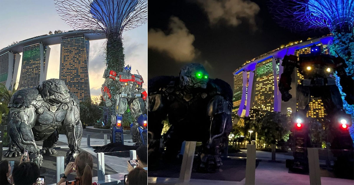 6m Optimus Prime 'Transformers' statue on display at Gardens By The Bay for 1 month