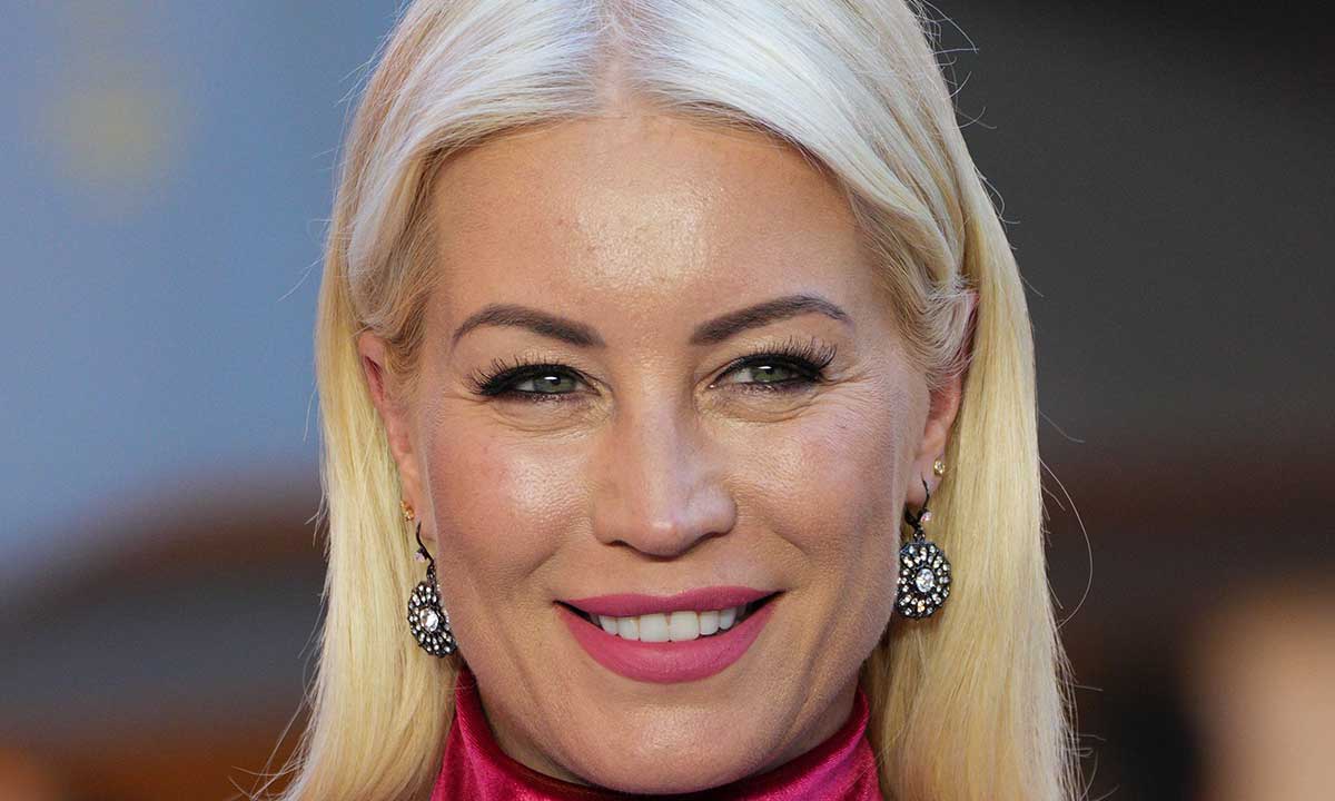 Denise van Outen commands attention in skintight leather trousers