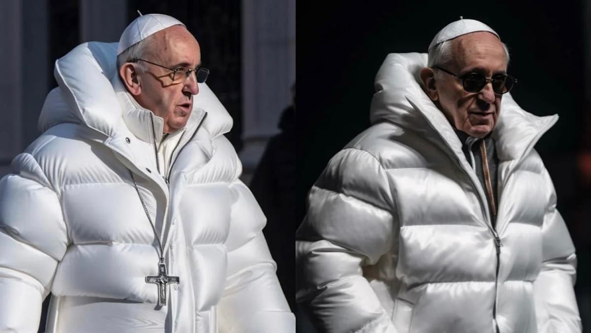 Those viral images of Pope Francis looking stylish in a white puffer jacket are fake