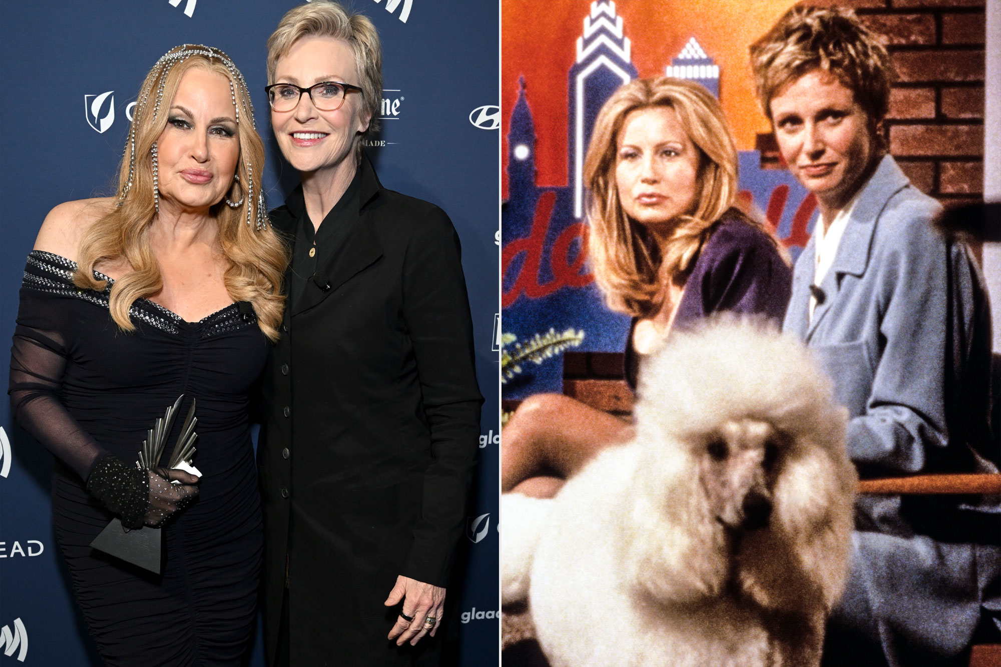 Watch Jane Lynch surprise Jennifer Coolidge for a Best in Show reunion at the GLAAD Media Awards