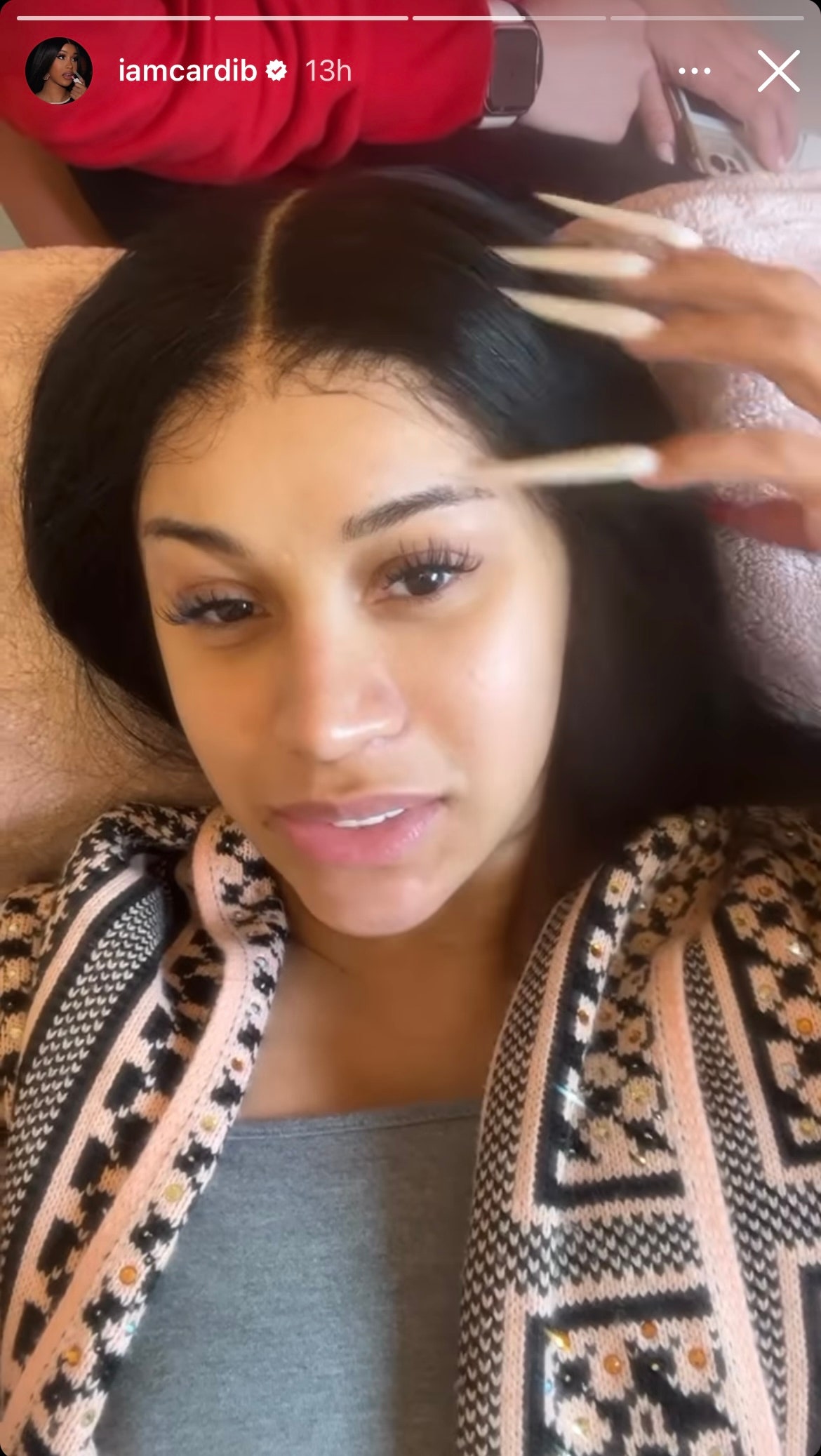 Cardi B Shared a New “No Makeup, No Filter” Video