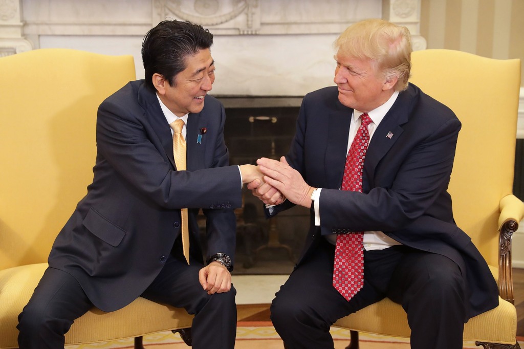 Trump says he found Shinzo Abe’s golden golf club, will return it