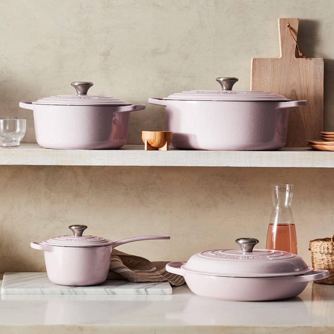 Le Creuset’s New Color Is The Trend Child Of Millennial Pink And Alison Roman’s Shallot Pasta