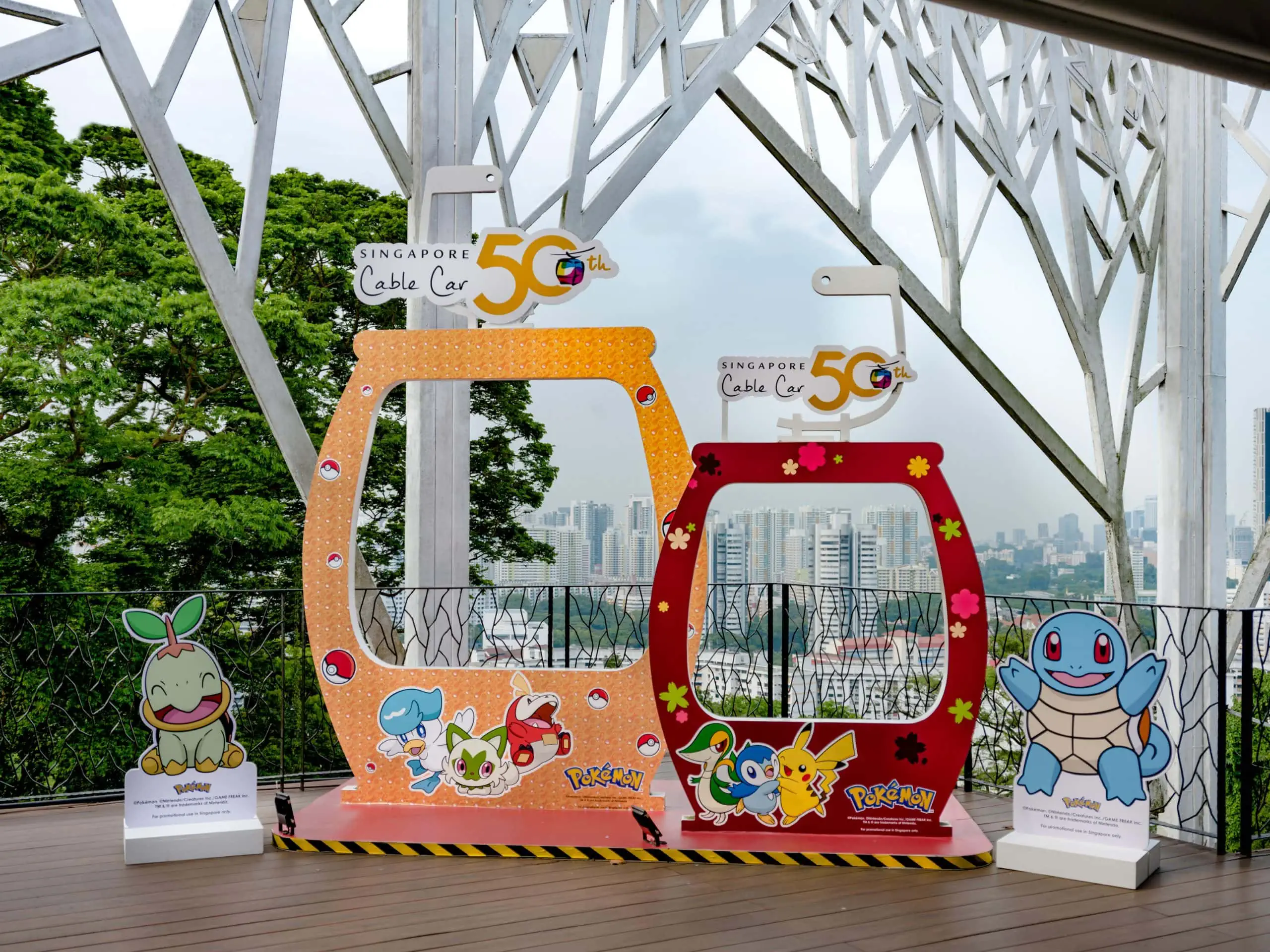 Catch Pikachu, Eevee, Snorlax and more when you ride across Sentosa in these Pokémon-themed cable cars