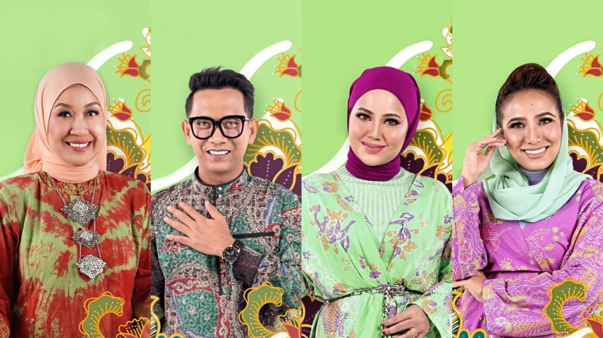 Suria FM announcers DJ Lin, Ajak, Cik Piah and Anna J on Hari Raya 2023