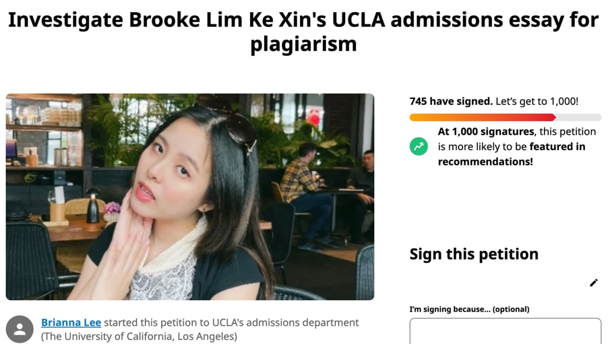 #trending: Petition calls for UCLA to investigate influencer and tutor Brooke Lim’s admissions essay after plagiarism accusations