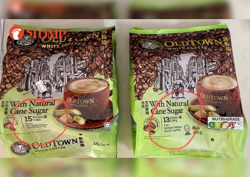 Paying more but getting less: Man calls out 'shrinkflation' in Old Town White Coffee instant premix