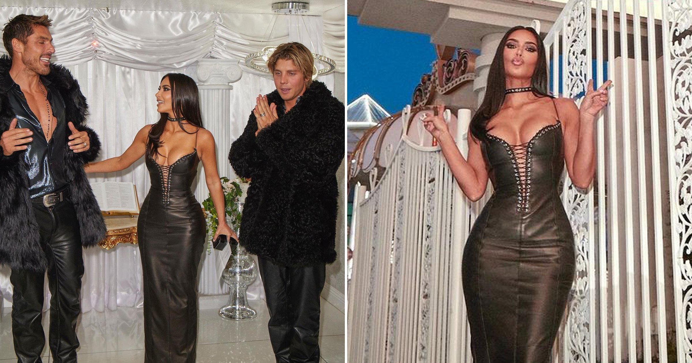 Kim Kardashian shares incredible snaps from Chris Appleton and Lukas Gage’s intimate Las Vegas wedding after officiating