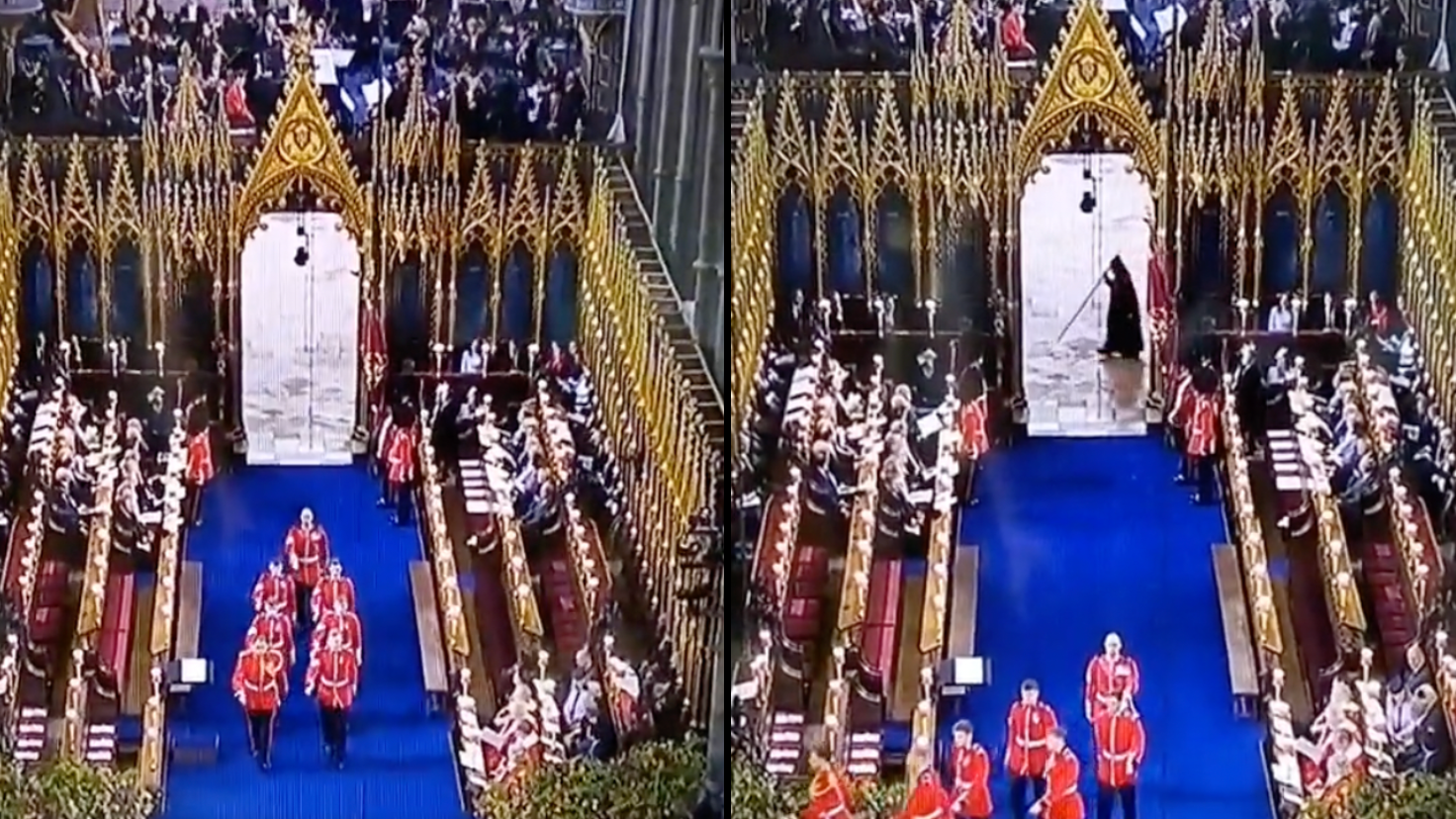 Shocked royal viewers think they've spotted the Grim Reaper at Westminster Abbey