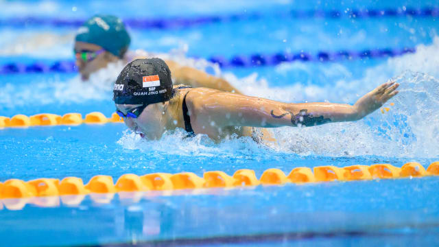 我国泳将柯敬文 东运女子200米蝶泳夺金牌