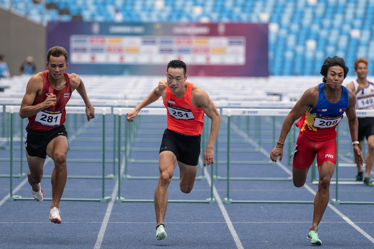 SEA Games 2023: Joy for hurdler Ang Chen Xiang as 110m silver dramatically turns to gold