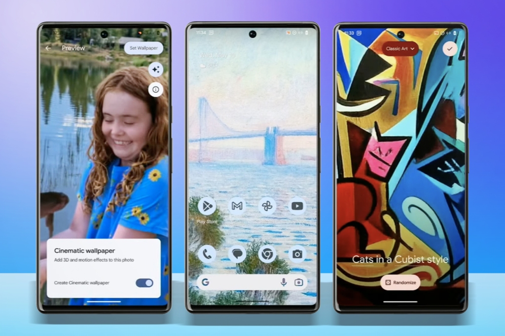 Android 14 lets you create neon pink poop emoji wallpapers