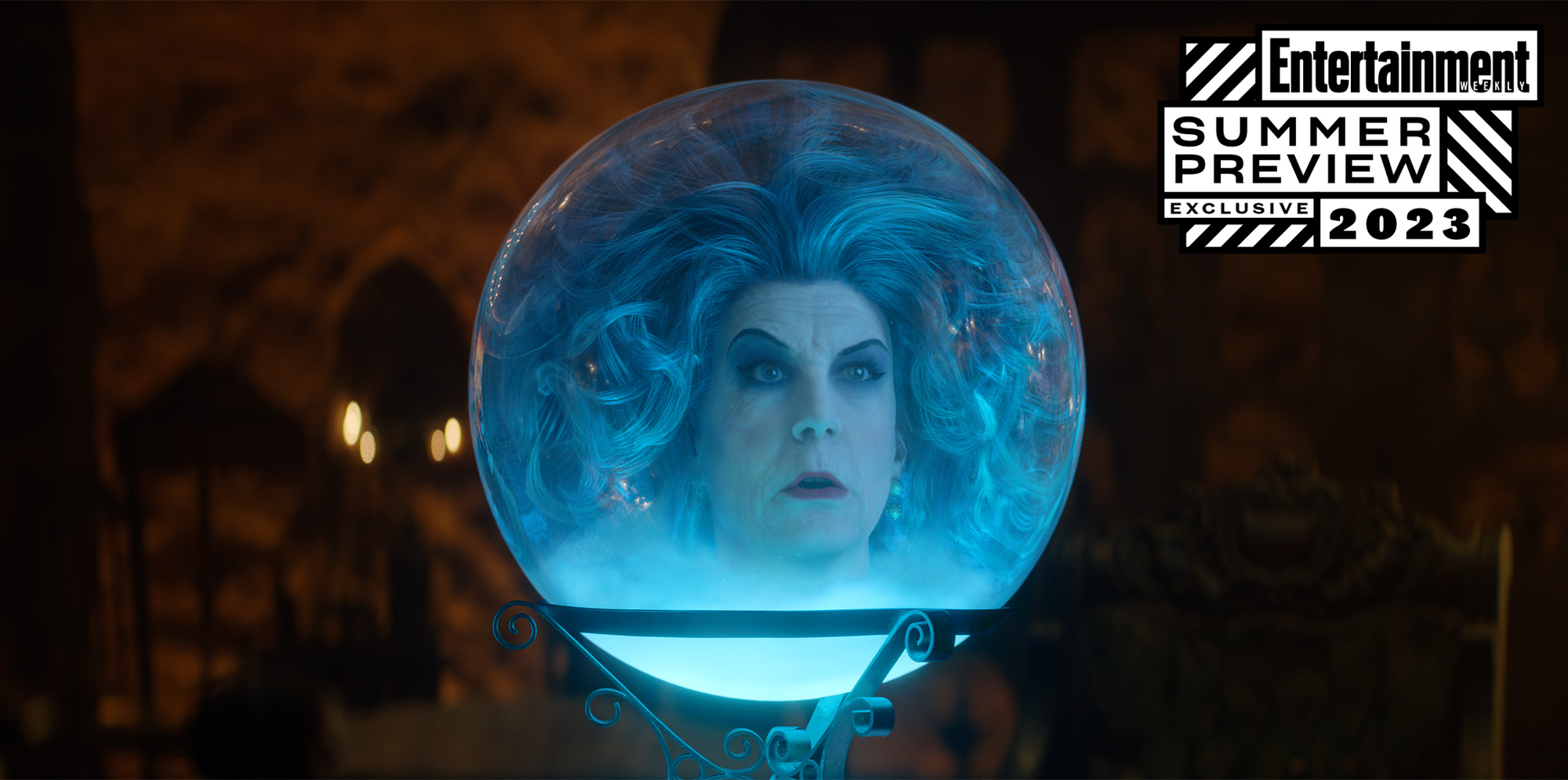 Jamie Lee Curtis has a ball as Madame Leota in Haunted Mansion first-look photo