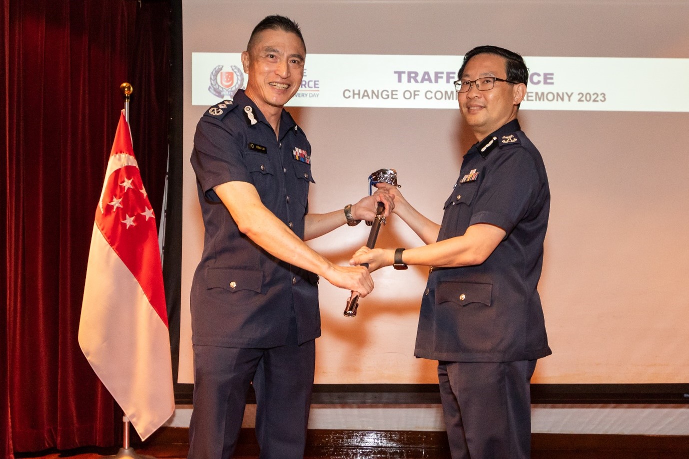 Change Of Command At Traffic Police