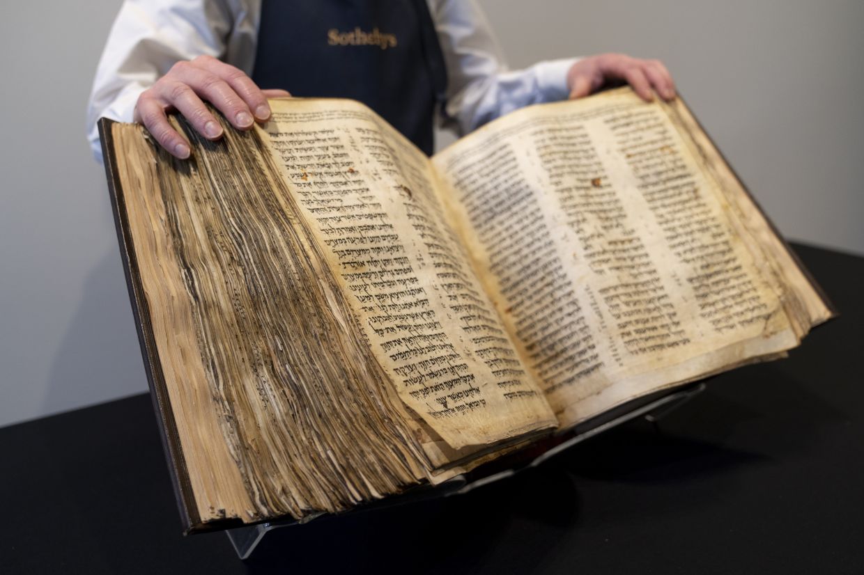 An 1,100-year-old Hebrew bible sells for RM172mil