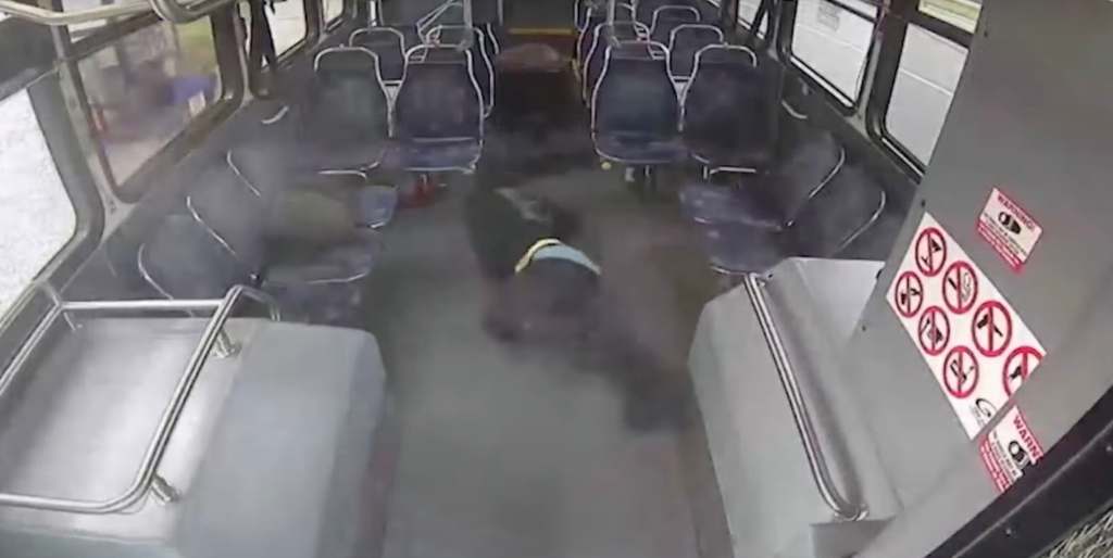 Terrifying video shows shootout on moving bus between driver and passenger who wanted to be let off