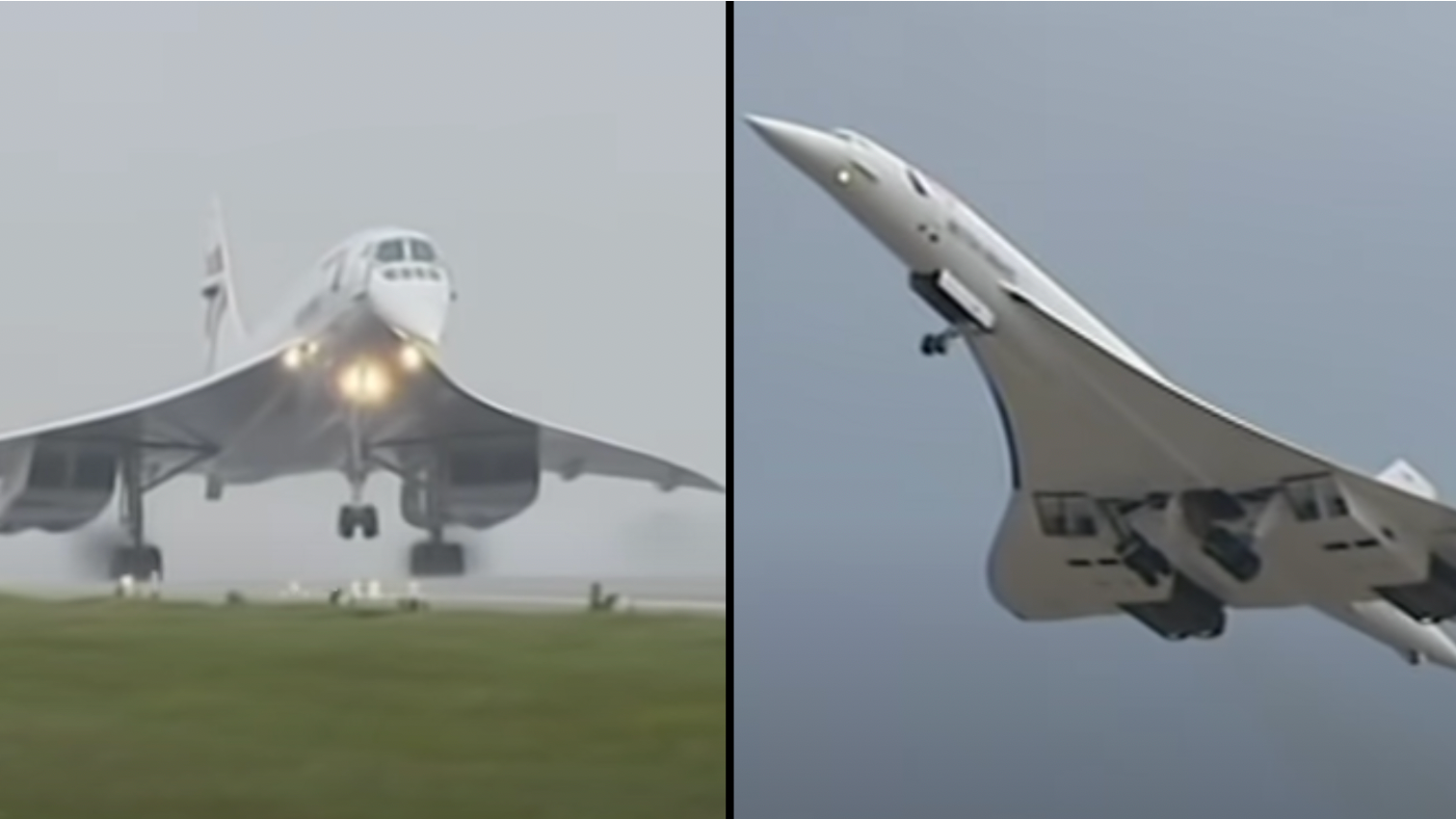 Footage of first British Airways Concorde take-off and landing is truly mind-blowing