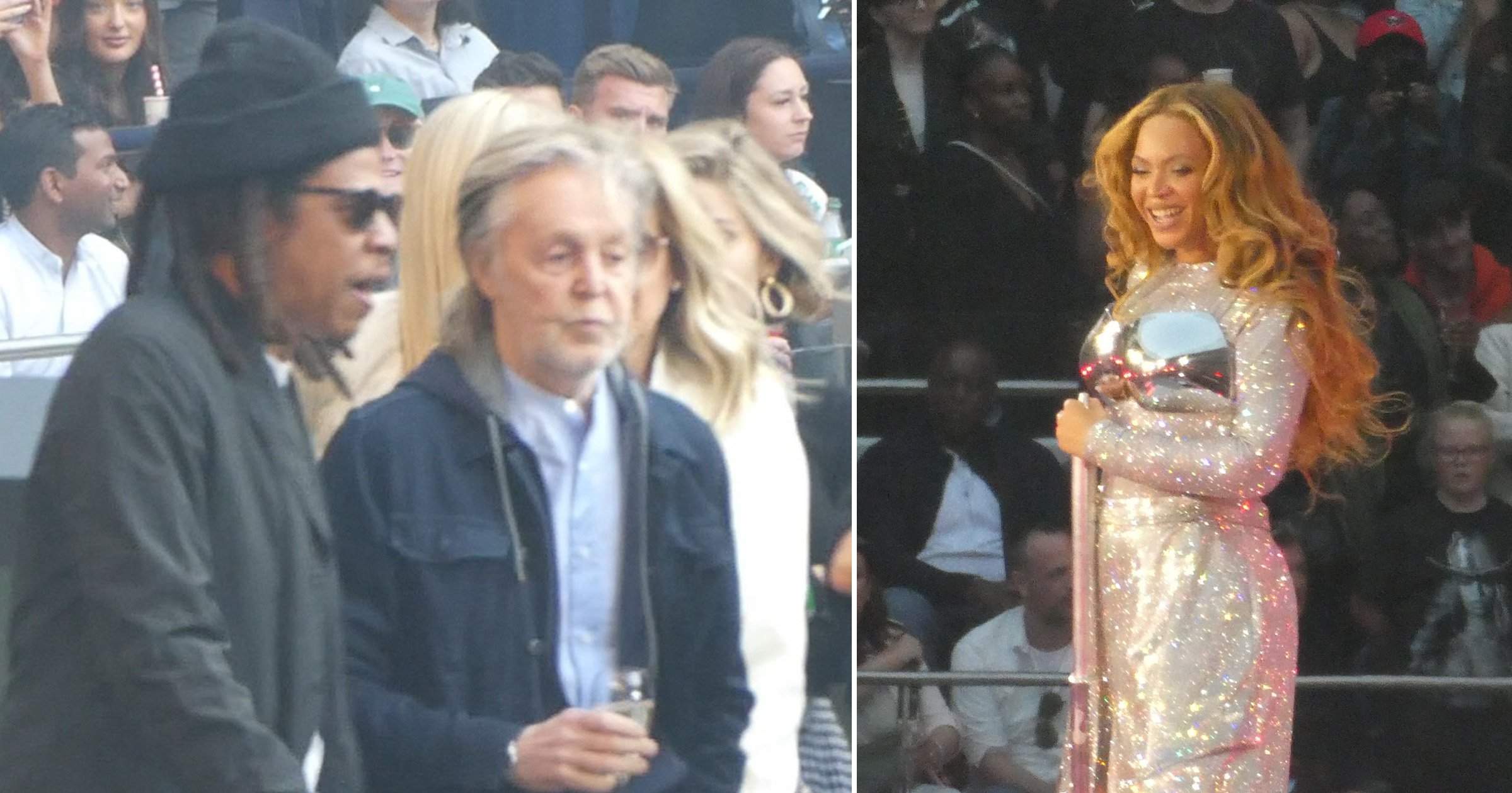 Sir Paul McCartney watching Beyoncé with a glass of wine at Renaissance tour London show is a mood