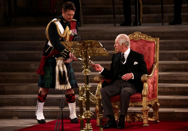 King Charles' famous 'hot' equerries spotted in dashing regalia at Scottish Coronation