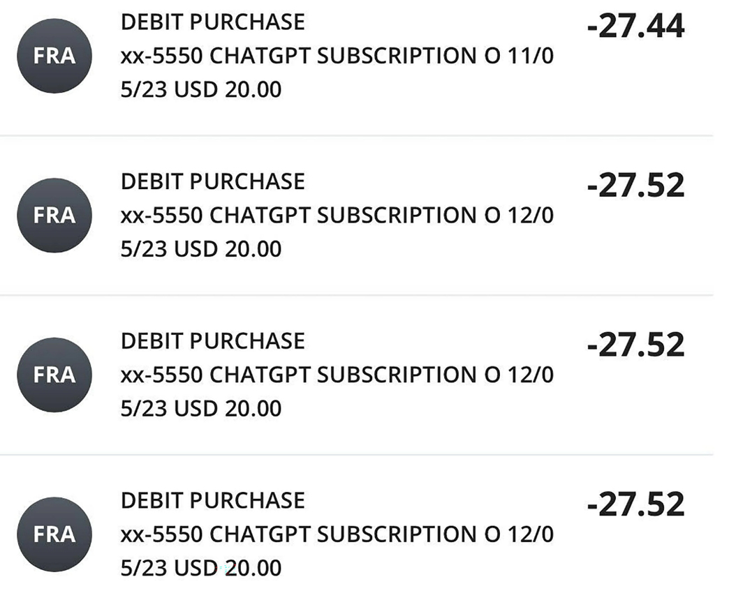 'I've never entered my card details on their website': Singapore credit and debit cardholders get unauthorised charges from ChatGPT, Apple