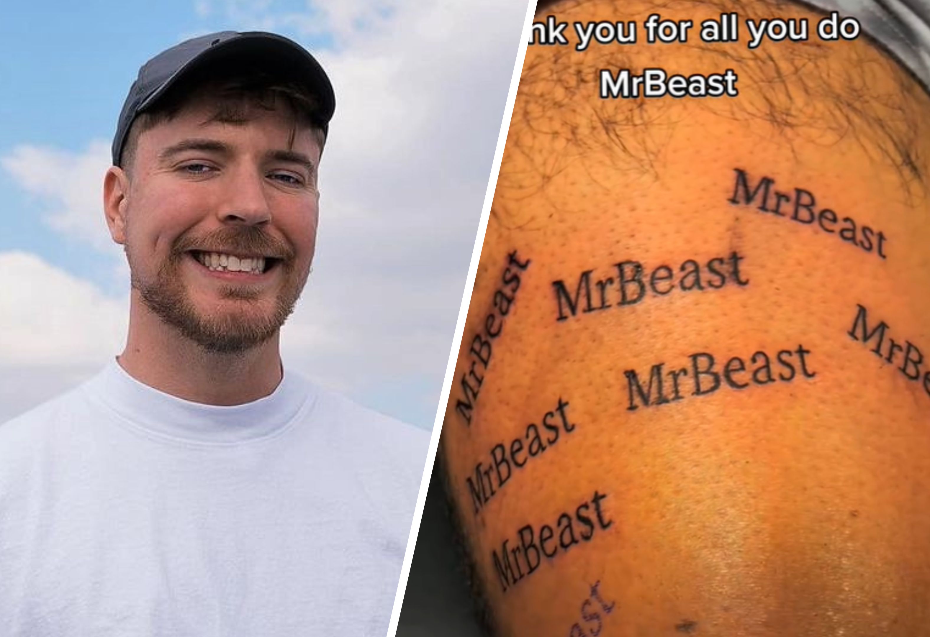 TikToker gets eight MrBeast tattoos in hopes of meeting him