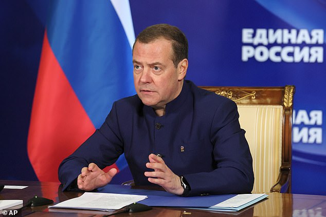 Putin's administration staff 'are starting the day with a bottle of vodka and Security Council's Dmitry Medvedev is often drunk when he writes his apocalyptic threats of nuclear war'