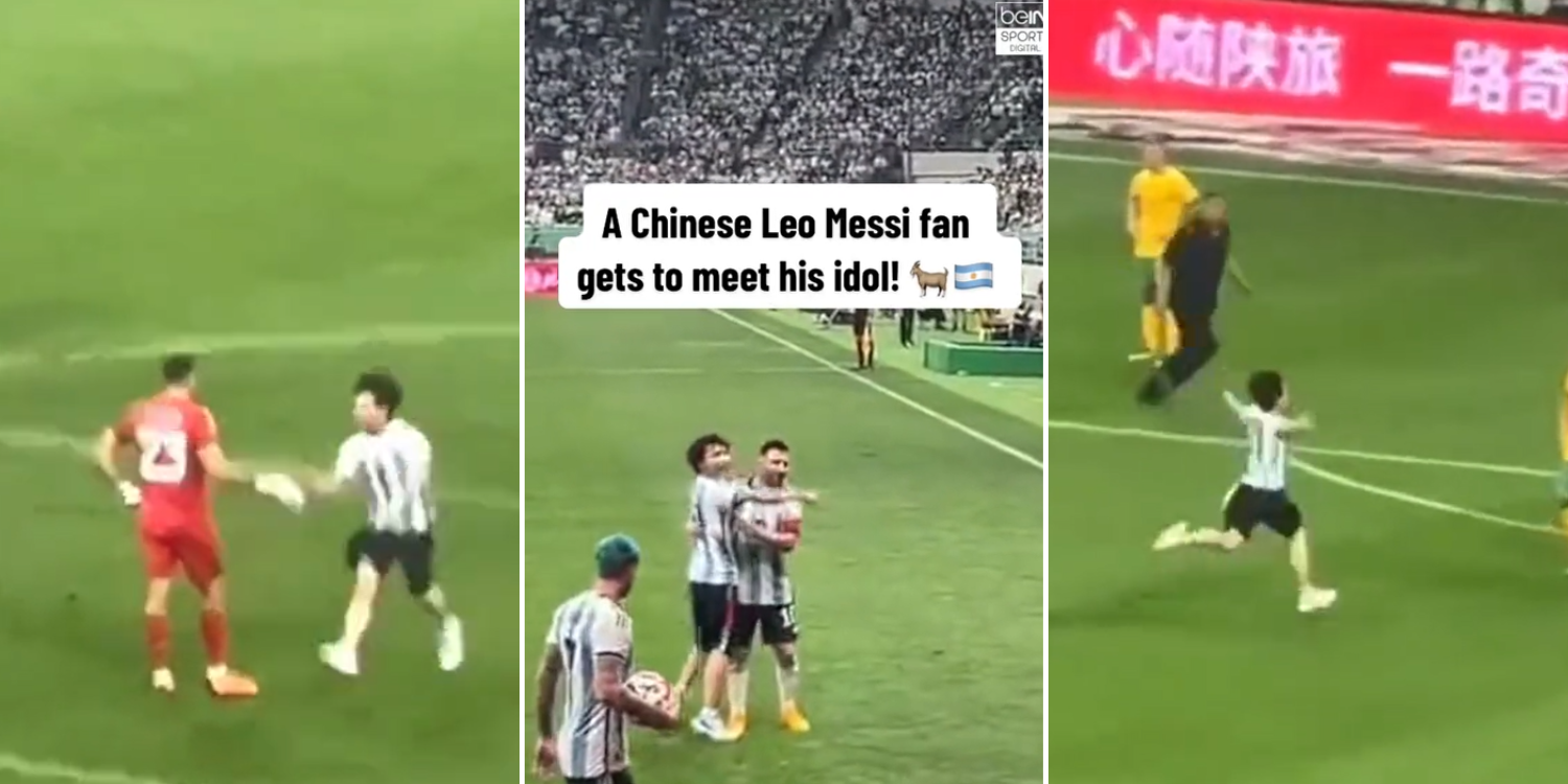 Messi fan trespasses football field to hug star during friendly, gets 1-year ban from stadium
