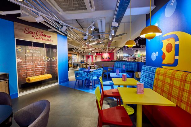 Inside the Greggs café hidden in a Primark - and there's even a sausage roll swing