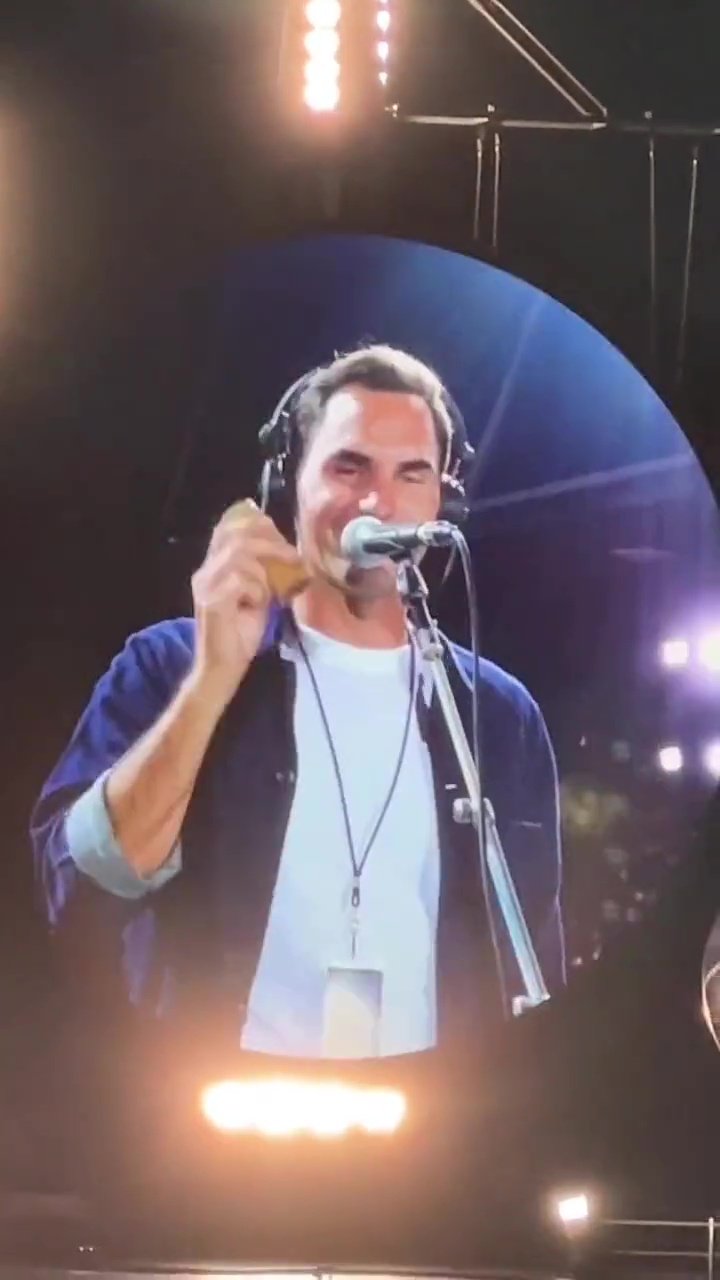 Roger Federer thrills fans as he joins Coldplay on stage for surprise cameo