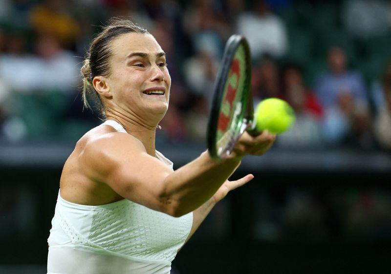 Tennis-Sabalenka races through against Udvardy