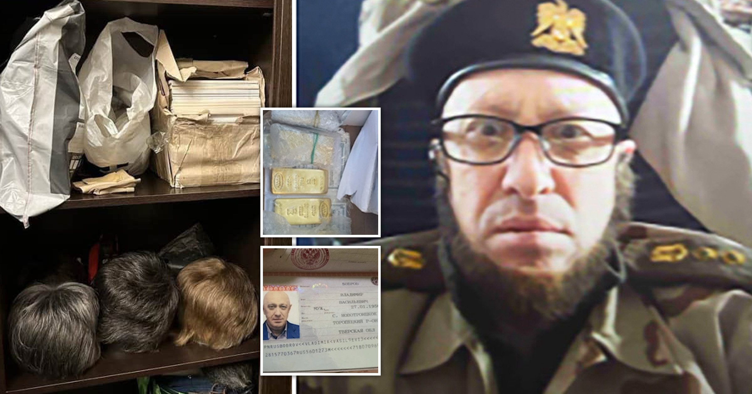 Wagner boss pictured in bizarre disguises after St Petersburg palace raid