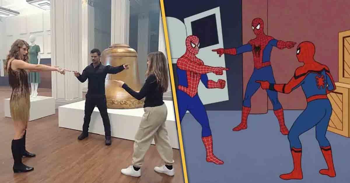 Taylor Swift and Taylor Lautner Hilariously Recreate Viral Spider-Man Meme