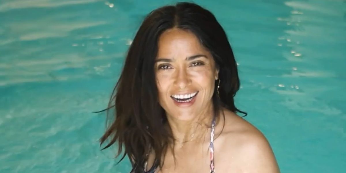 Salma Hayek Shares a Bikini Workout Clip to Celebrate Instagram Milestone