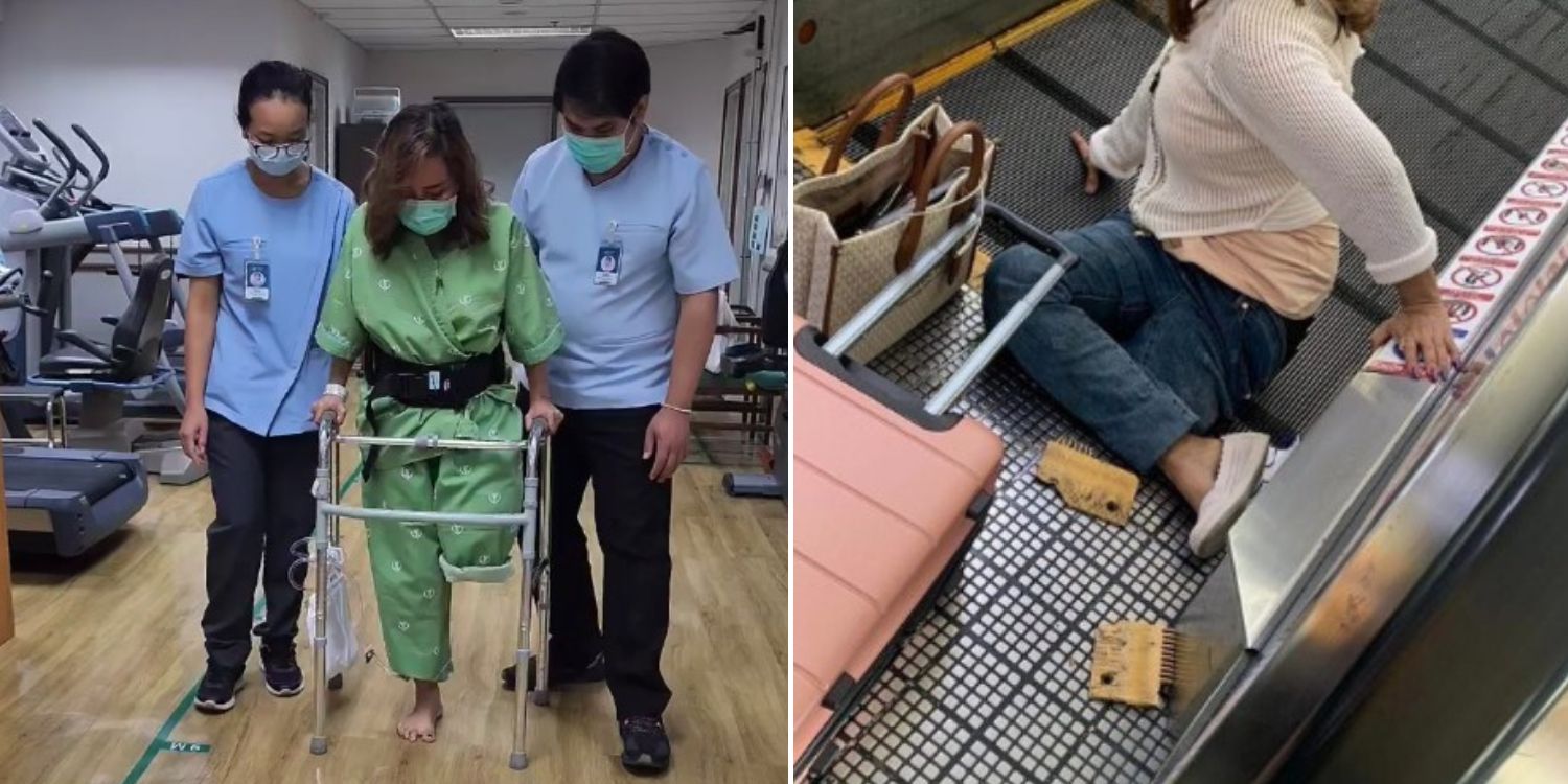 Bangkok airport travelator collapse that cost woman her leg caused by worn-out screws