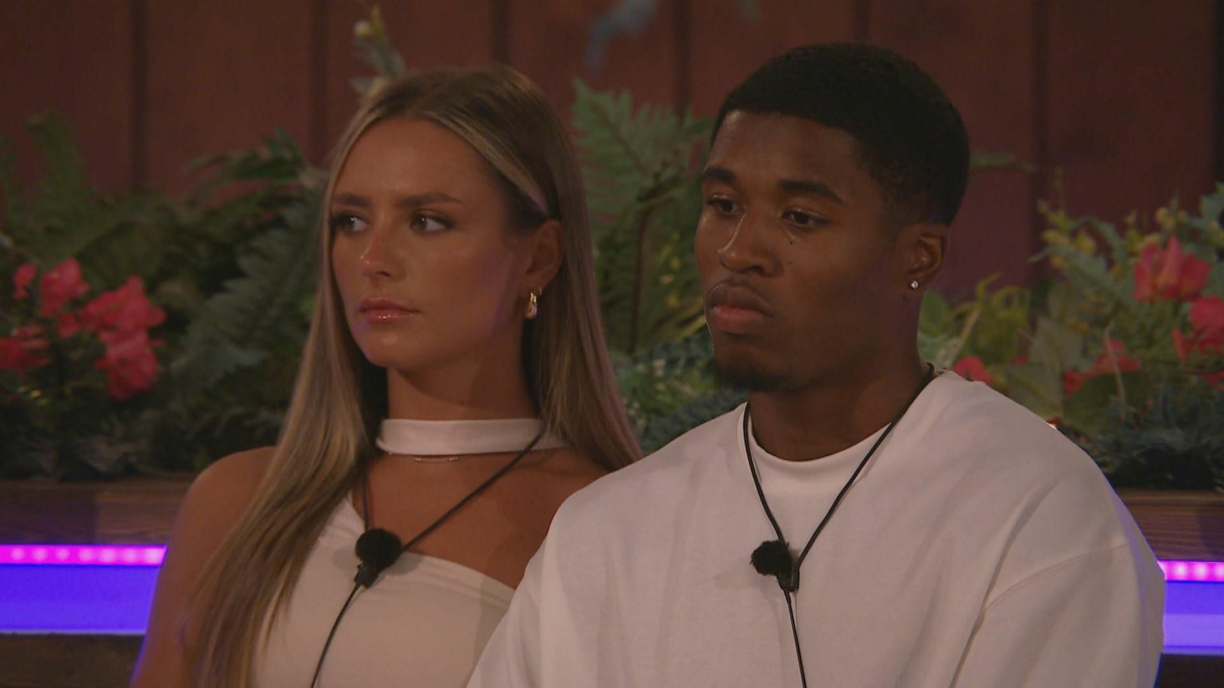 Love Island villa in tears as Leah Taylor and Montel McKenzie booted out in shock double dumping