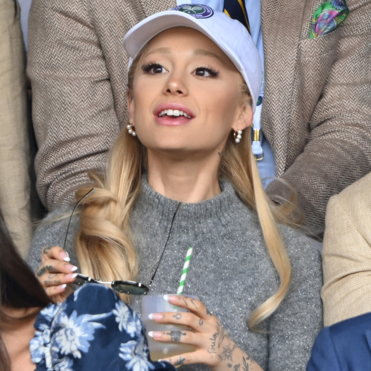 Ariana Grande Joined by Wicked Costar Jonathan Bailey and Andrew Garfield at Wimbledon
