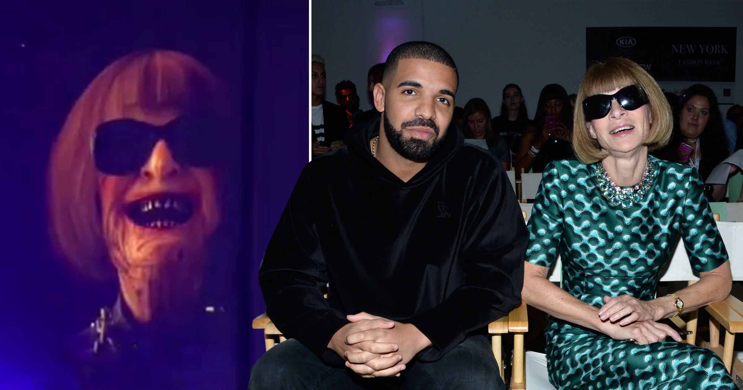 Drake gets petty in aftermath of Anna Wintour beef as he displays ‘monstrous’ lookalike visual of her on tour