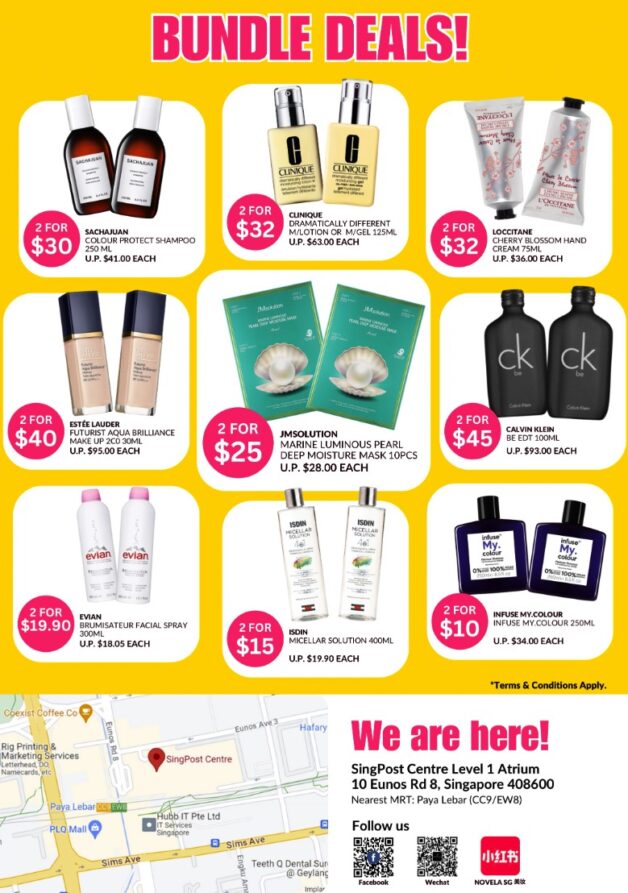 NOVELA Mega Warehouse Sale in SingPost Centre from Jul 25 – 30 has up to 80% OFF lots of Beauty Products