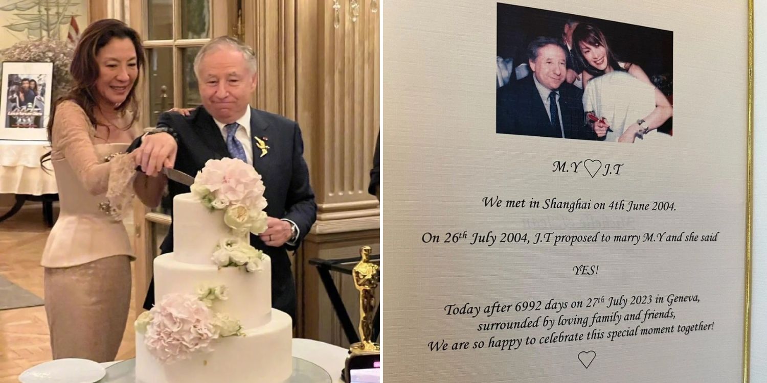 Michelle yeoh marries ex-ferrari CEO jean todt, they were engaged for 19 years