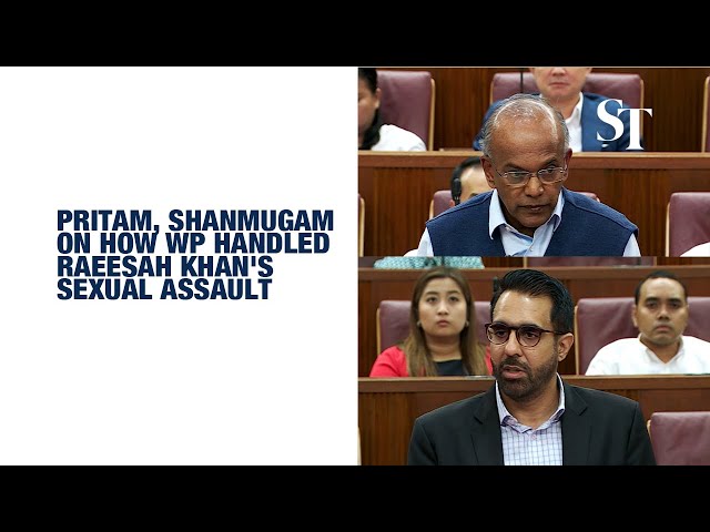 Pritam, Shanmugam spar on how WP handled ex-MP Raeesah Khan's sexual assault