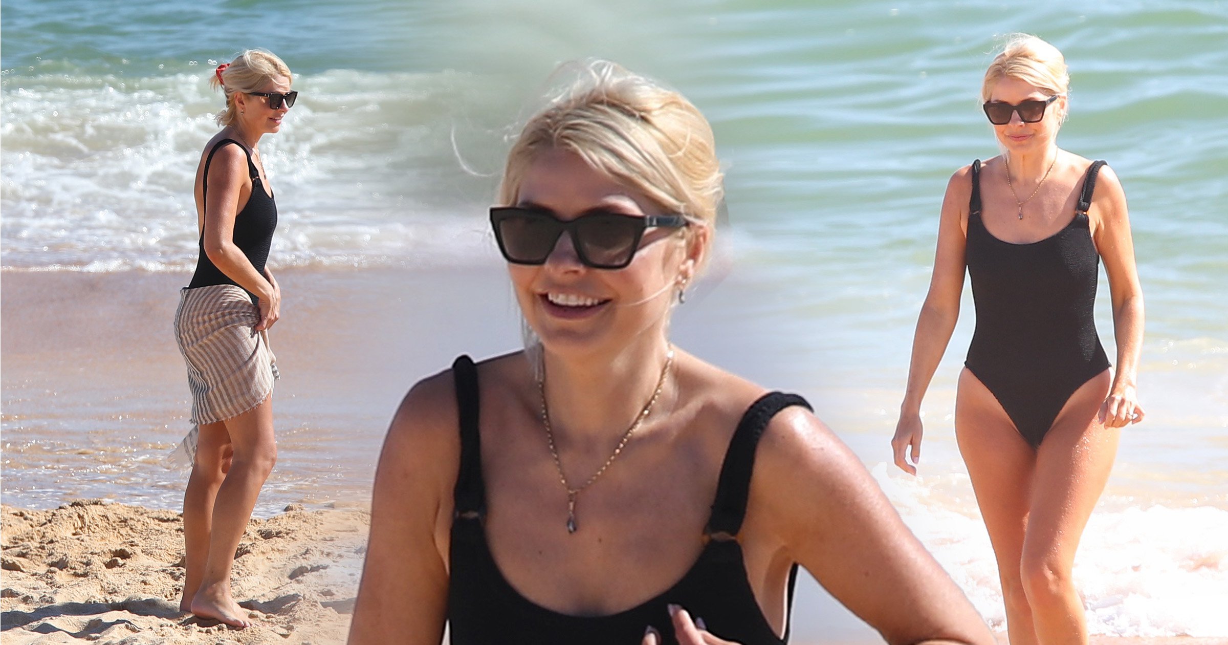 Holly Willoughby flaunts chic black swimsuit as she holidays in Portugal – next door to Phillip Schofield’s ‘house’