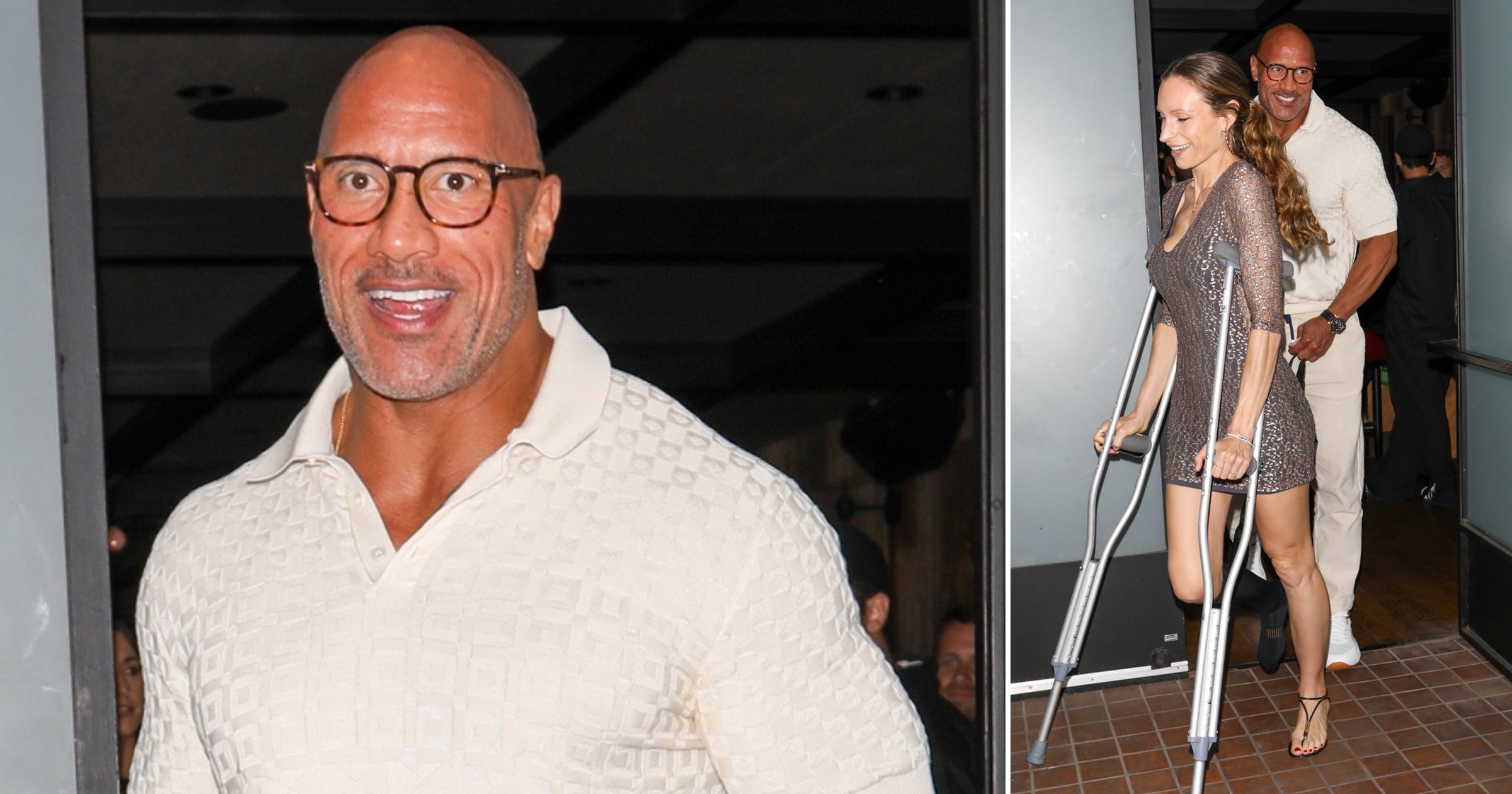 Dwayne ‘The Rock’ Johnson treats injured wife Lauren Hashian to date night dinner in Hollywood