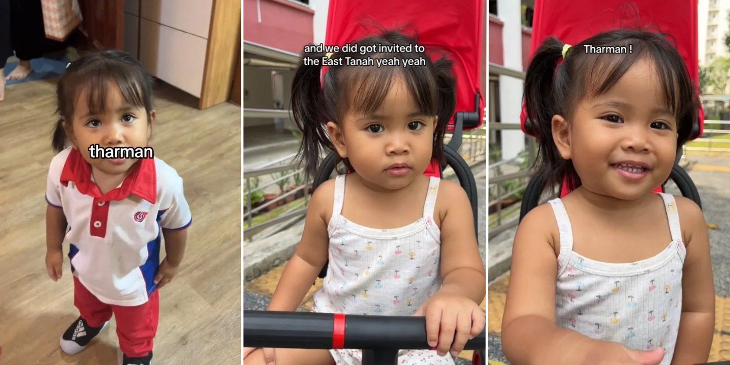 Toddler gets invited to istana after going viral for calling out Tharman’s name