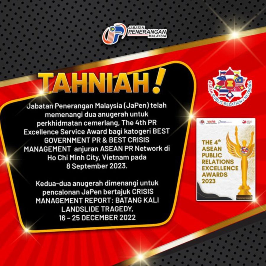 Japen bags two awards at 4th Asean Public Relations Excellence Awards 2023